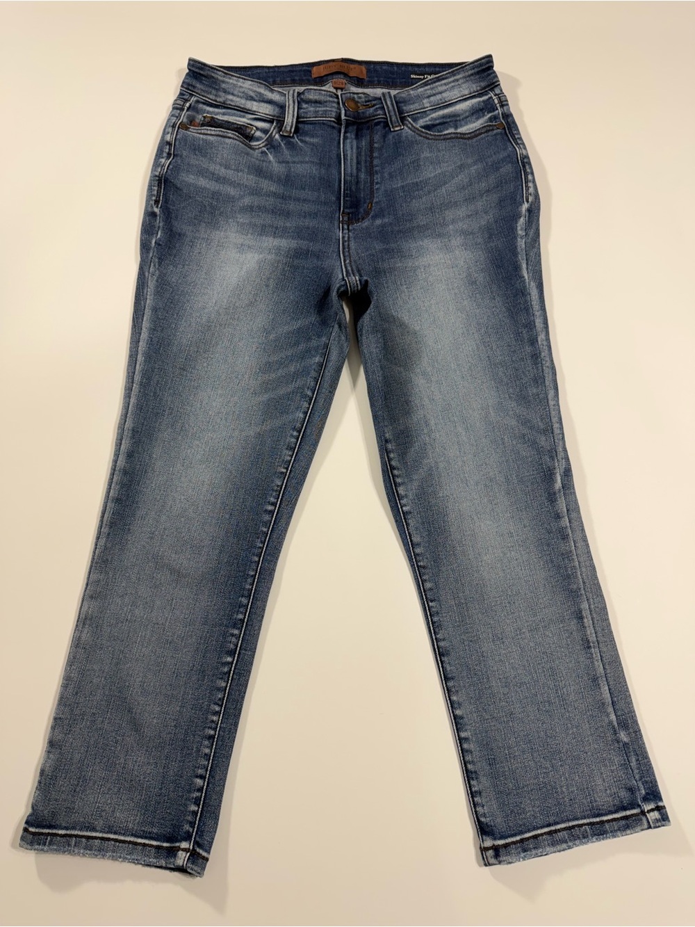 Judy Blue Skinny Fit Capri Jeans 9/29 Medium Wash Stretch Denim